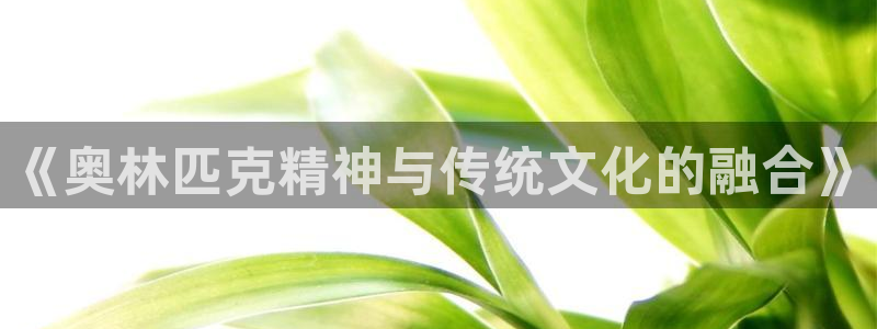 oety欧亿：《奥林匹克精神与传统文化的融合》
